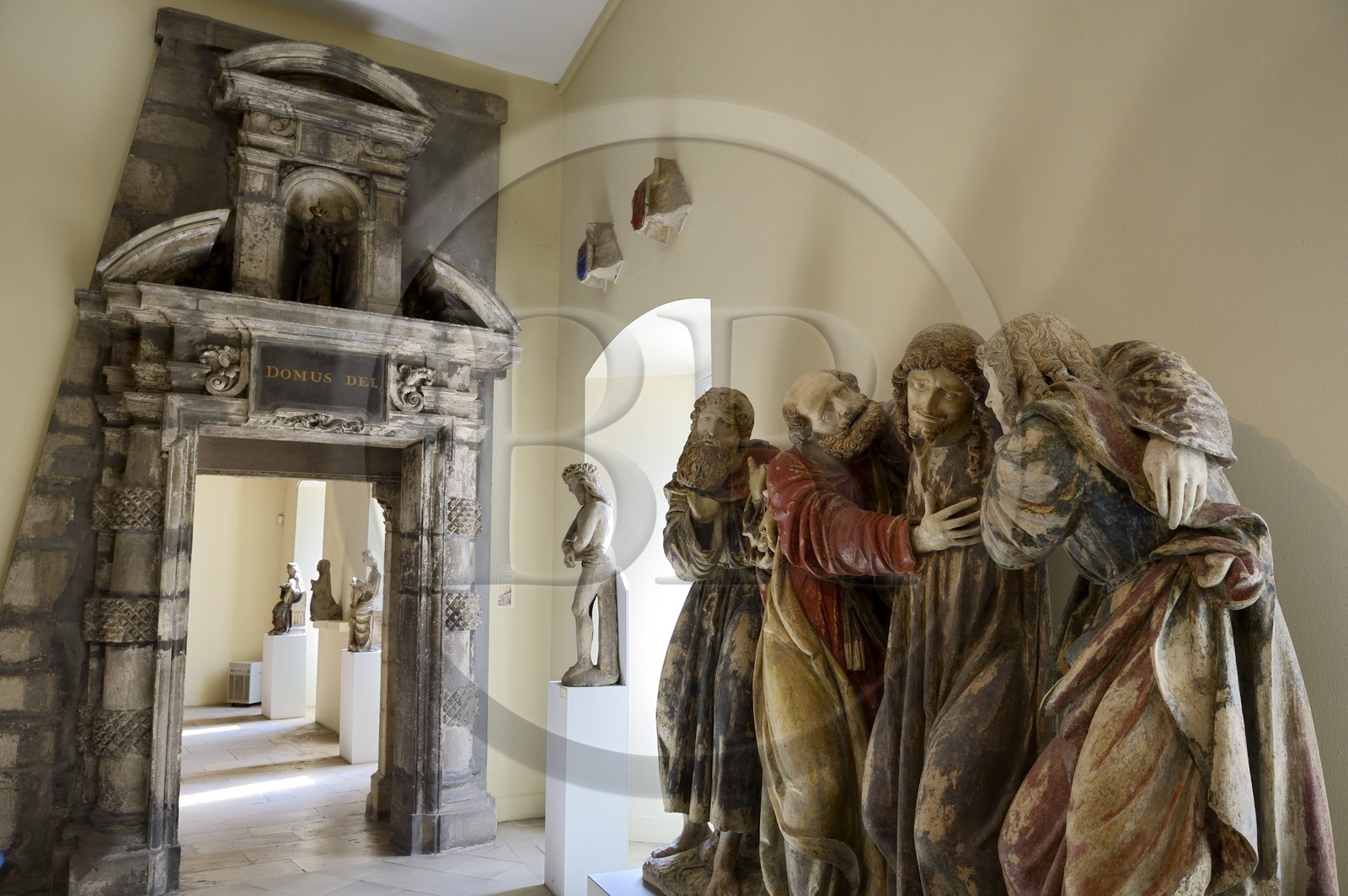 France, Meurthe-et-Moselle (54), Nancy, le Palais Ducal (Palais des Ducs de Lorraine) abrite le Musée historique lorrain, Le Christ au jardin des Oliviers, haut-relief de la fin du XVIeme siècle de l'école de Saint-Mihiel