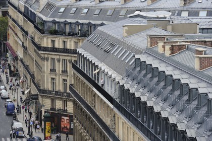 France, Paris (75),  immeubles haussmanniens de la rue Scribe