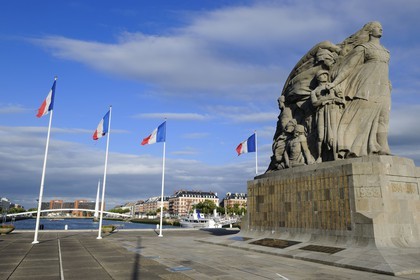 France, Seine Maritime, Le Havre, Downtown rebuilt by Auguste Perret listed as World Heritage by UNESCO, the War Memorial