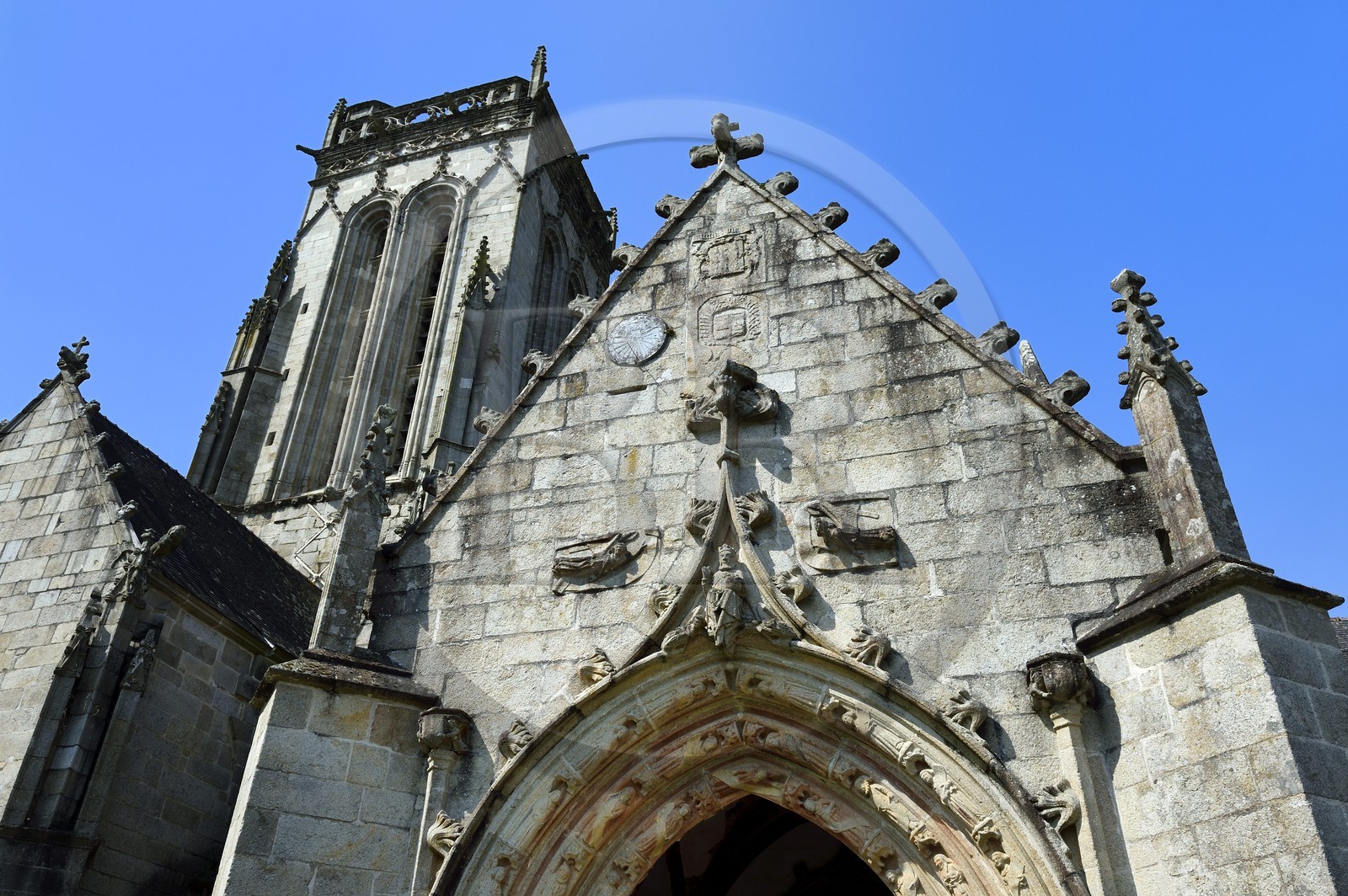 France, Finistère (29), la chapelle de Saint-Herbot de style gothique flamboyant