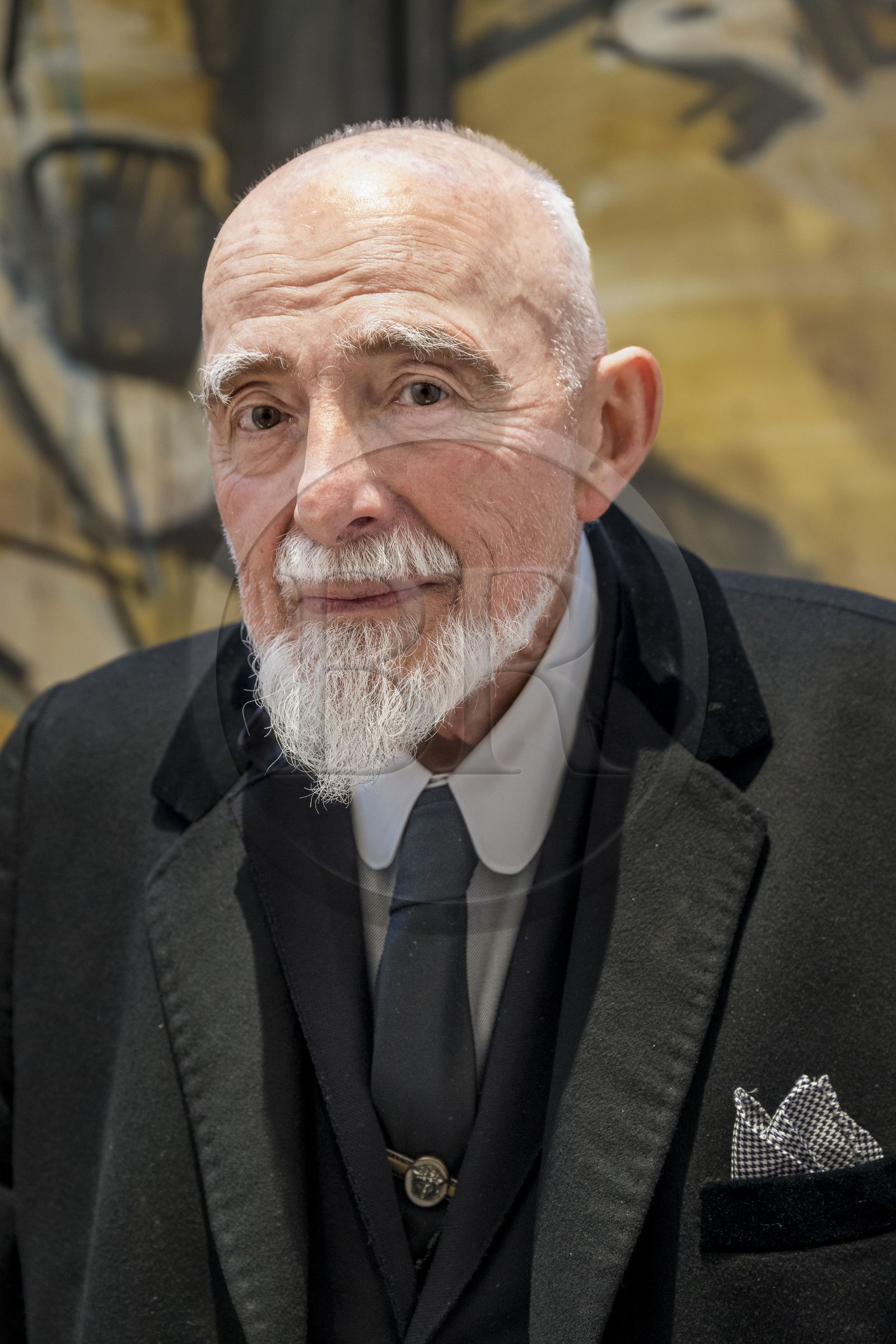 France, Paris, Musée Maillol art museum, German painter and sculptor Markus Lüpertz during his exhibition in dialogue with the work of Aristide Maillol