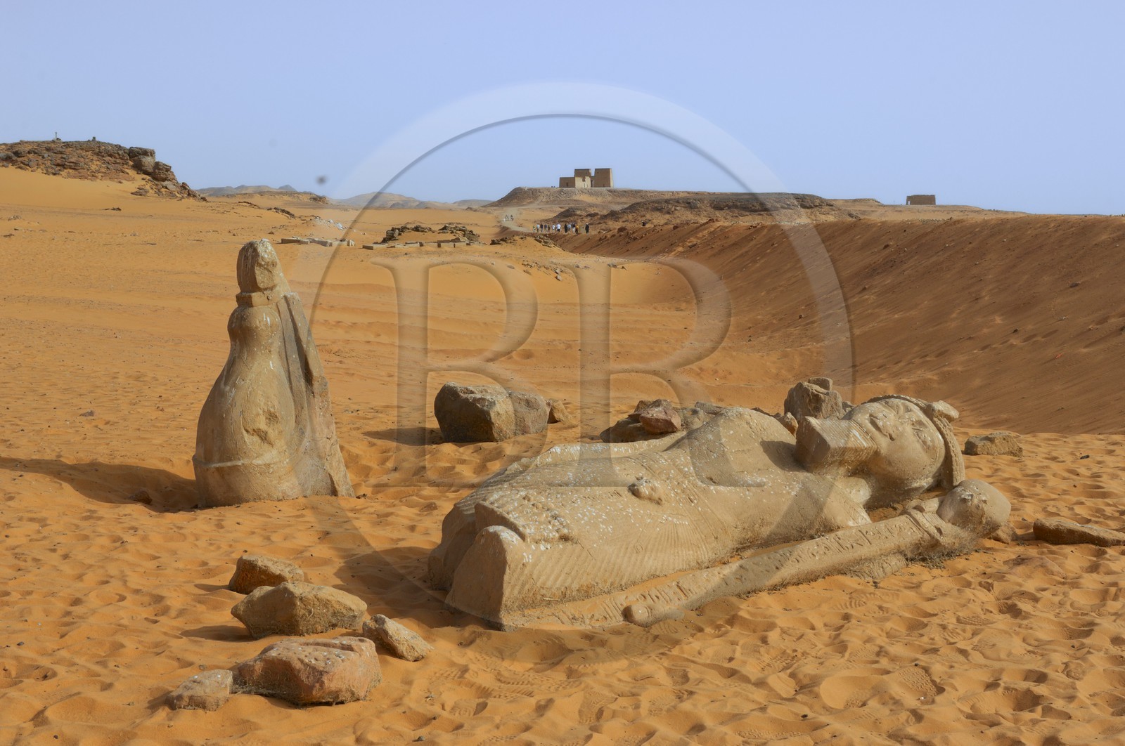 Egypte, Haute Egypte, Lac Nasser, désert de Nubie, temple de Ouadi es-Seboua ou vallée des lions