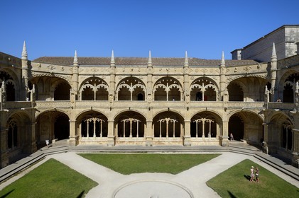 Portugal, Lisbonne, Bélem, Monastere des Hiéronymites (Mosteiro dos Jerónimos), classé Patrimoine Mondial de l'UNESCO, le cloitre