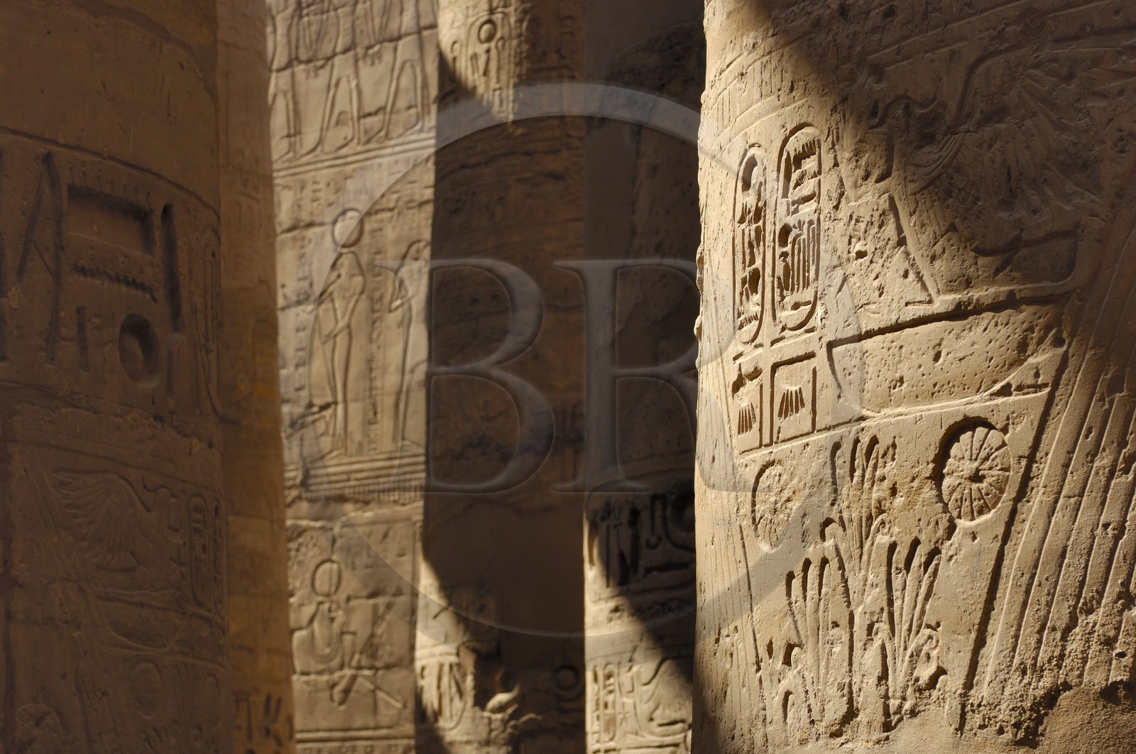 Egypte, Haute Egypte, vallée du Nil, Louxor, Karnak, classé Patrimoine Mondial de l'UNESCO, Grande Salle Hypostyle