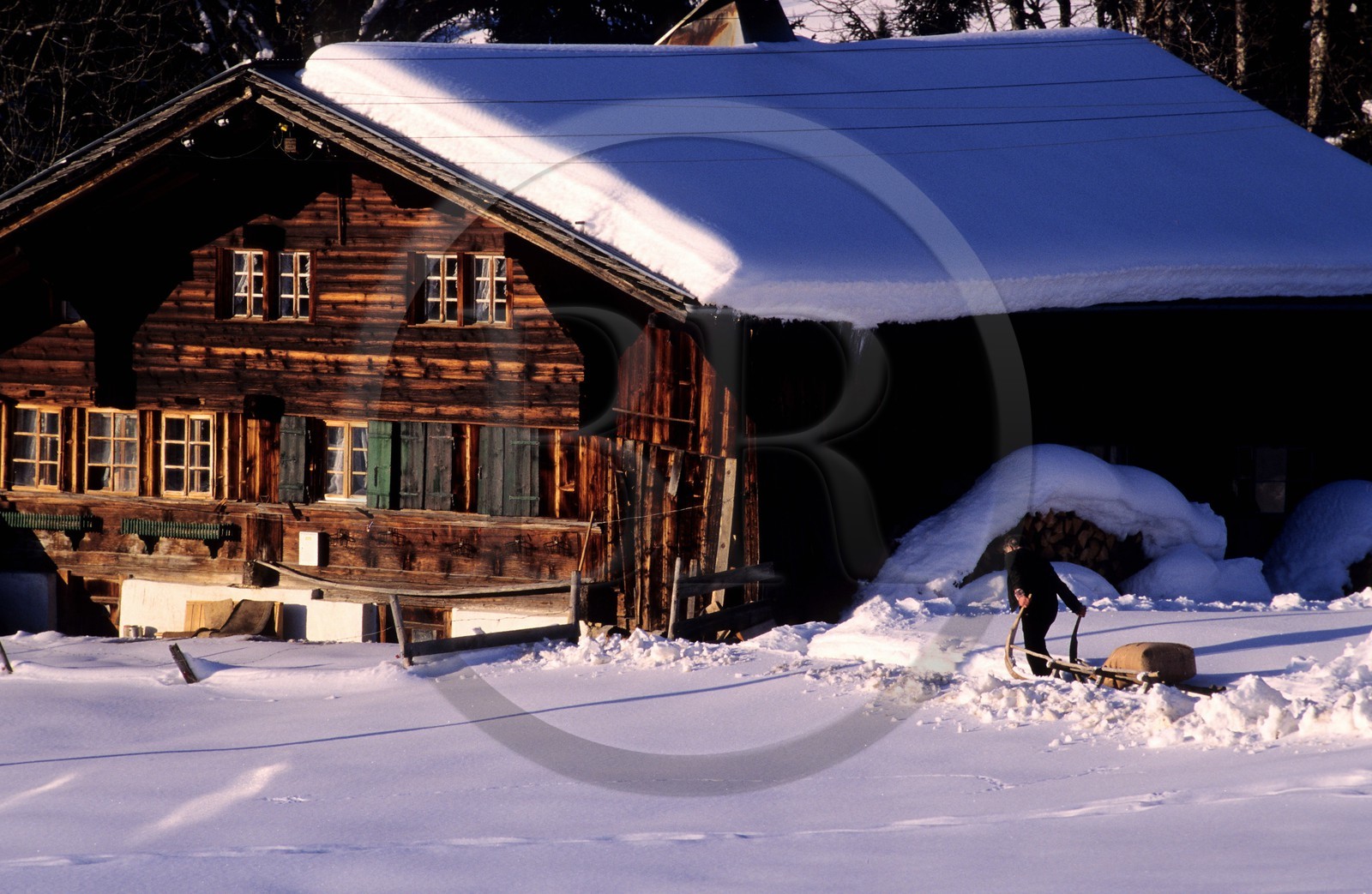 Switzerland, region of Bern (Bernese Oberland), traditional farm near Gstaad