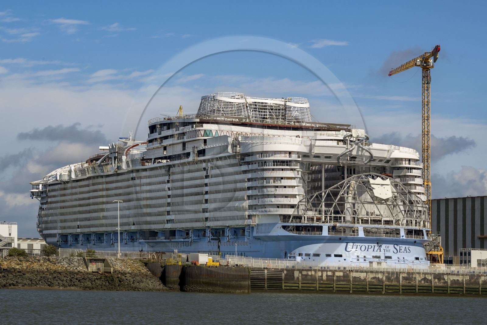 France, Loire-Atlantique (44), Saint-Nazaire, les Chantiers de l'Atlantique, paquebot de croisière géant en construction