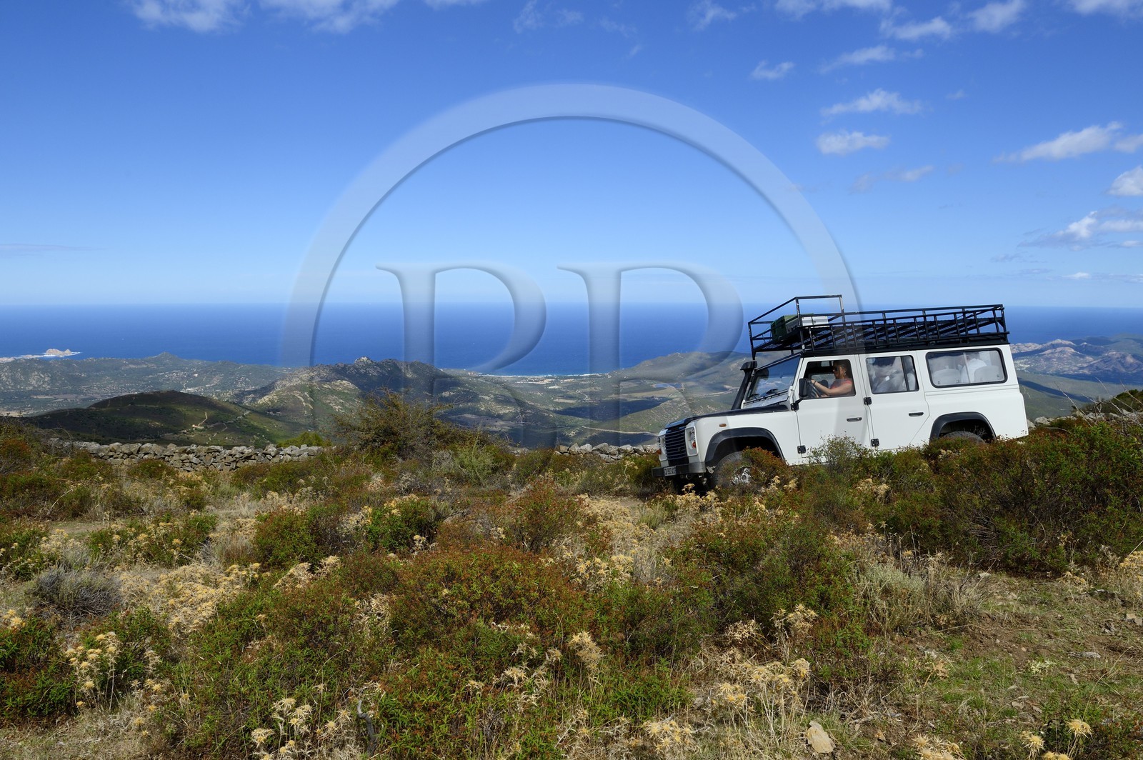 France, Haute-Corse (2B), Balagne, découverte du Giussani en véhicule 4x4