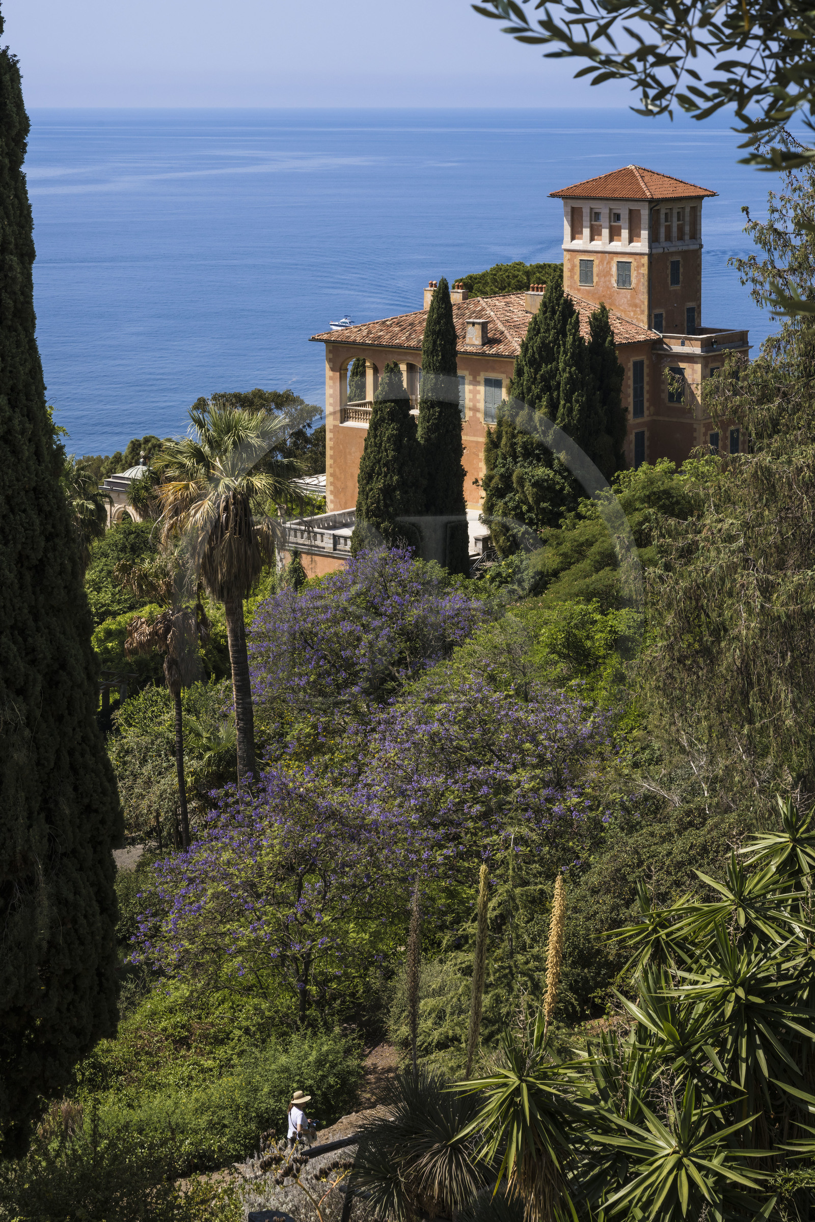 Italie, Ligurie, Province d'Imperia, Vintimille, Jardin botanique Hanbury, Palazzo Orengo