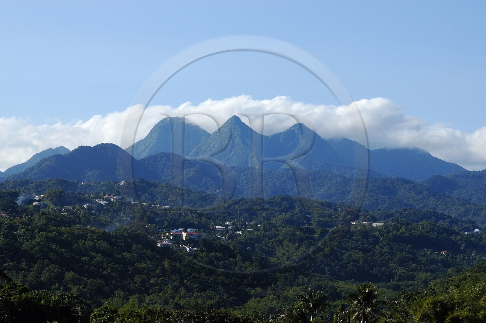 France, Martinique, le volcan du mont Pel