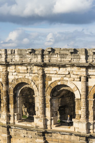 France, Gard (30), Nîmes, les Arènes, amphithéatre romain de la fin du Ier siècle