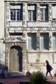 France, Seine-Maritime (76), Rouen, maison de maitre-drapier du début du XVIIe siècle au 158 rue Eau-de-Robec