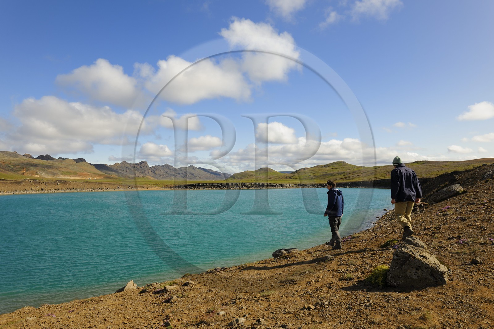 Iceland, Reykjavik Region, Krisuvik Valley, Grainvatn Lake, south of Kleifarvatn Lake