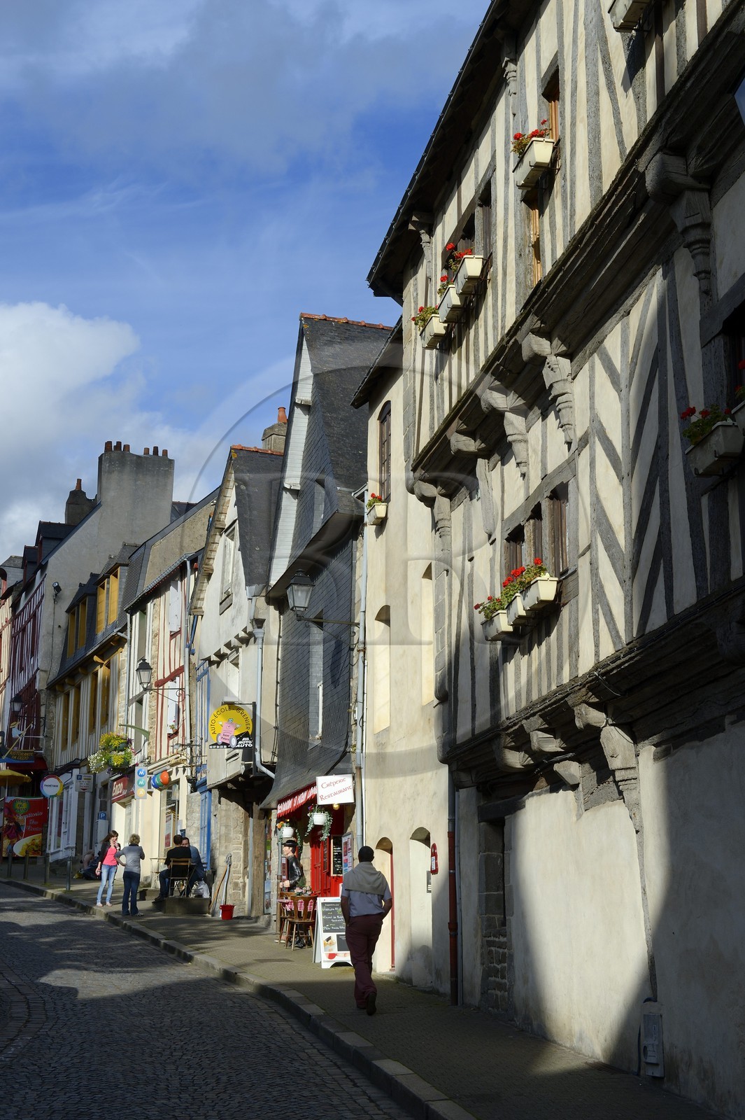France, Morbihan, Gulf of Morbihan (Golfe du Morbihan), Vannes, half-timbered houses rue Saint Patern