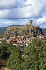 France, Haute Loire, Polignac, Polignac Castle, fortress of the eleventh century on a basalt plateau