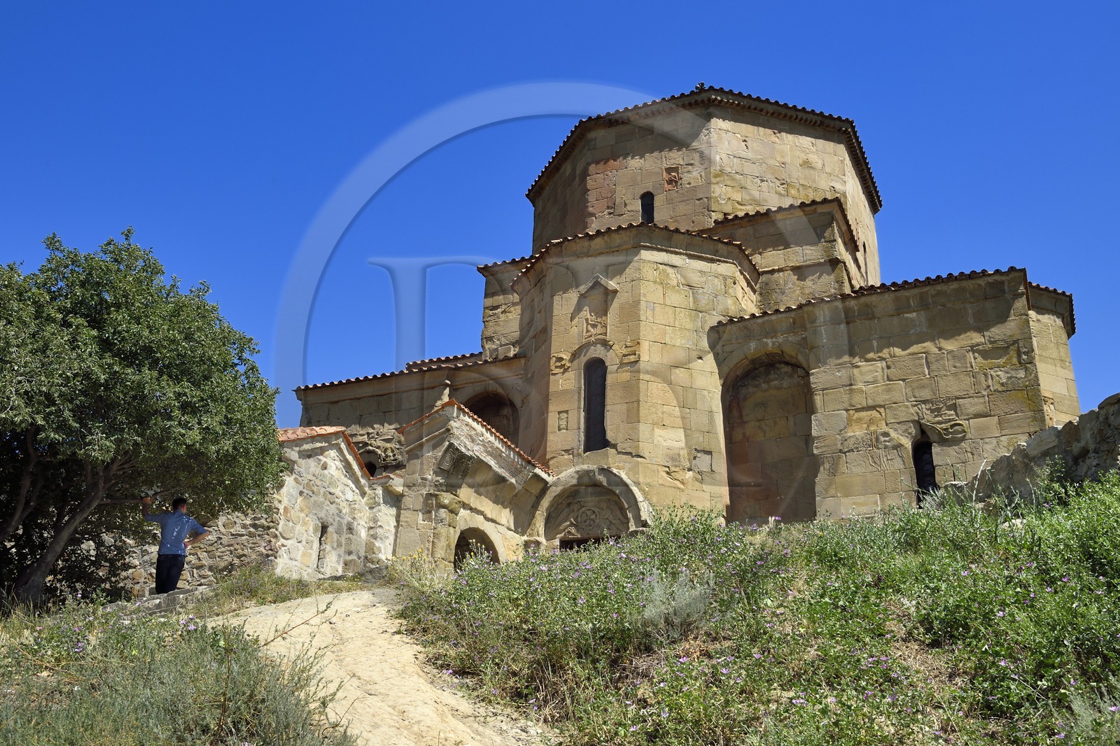 Georgia, Mtskheta Mtianeti region, Mtskheta, Jvari Monastery (Holy Cross Church), listed as World heritage by UNESCO