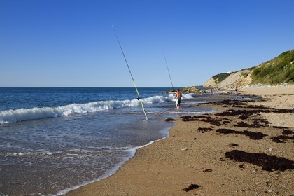 France, Pyrénées-Atlantiques (64), la côte du Pays-Basque, Bidart, plage de l'Uhabia