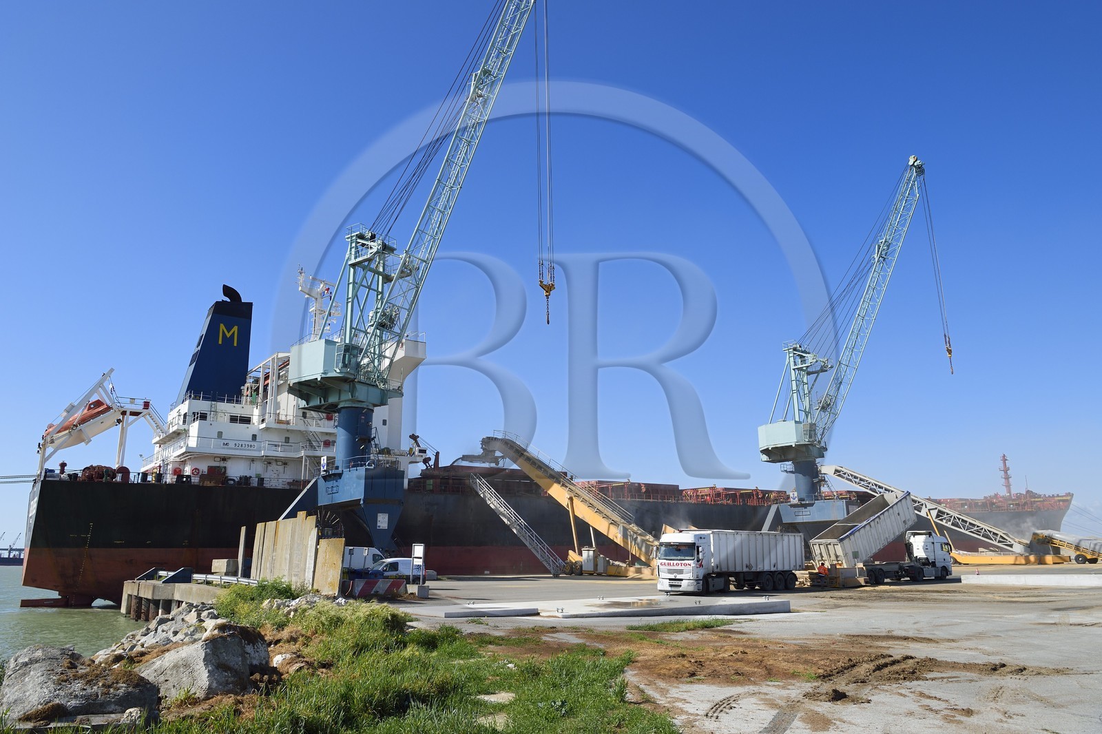 France, Charente-Maritime (17), La Rochelle, le Port Atlantique La Rochelle, chargement de céréales au port de commerce