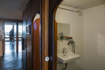 France, Loire-Atlantique (44), banlieue de Nantes, Rezé, la Maison Radieuse par l'architecte Le Corbusier, le logement témoin resté dans son état d'origine