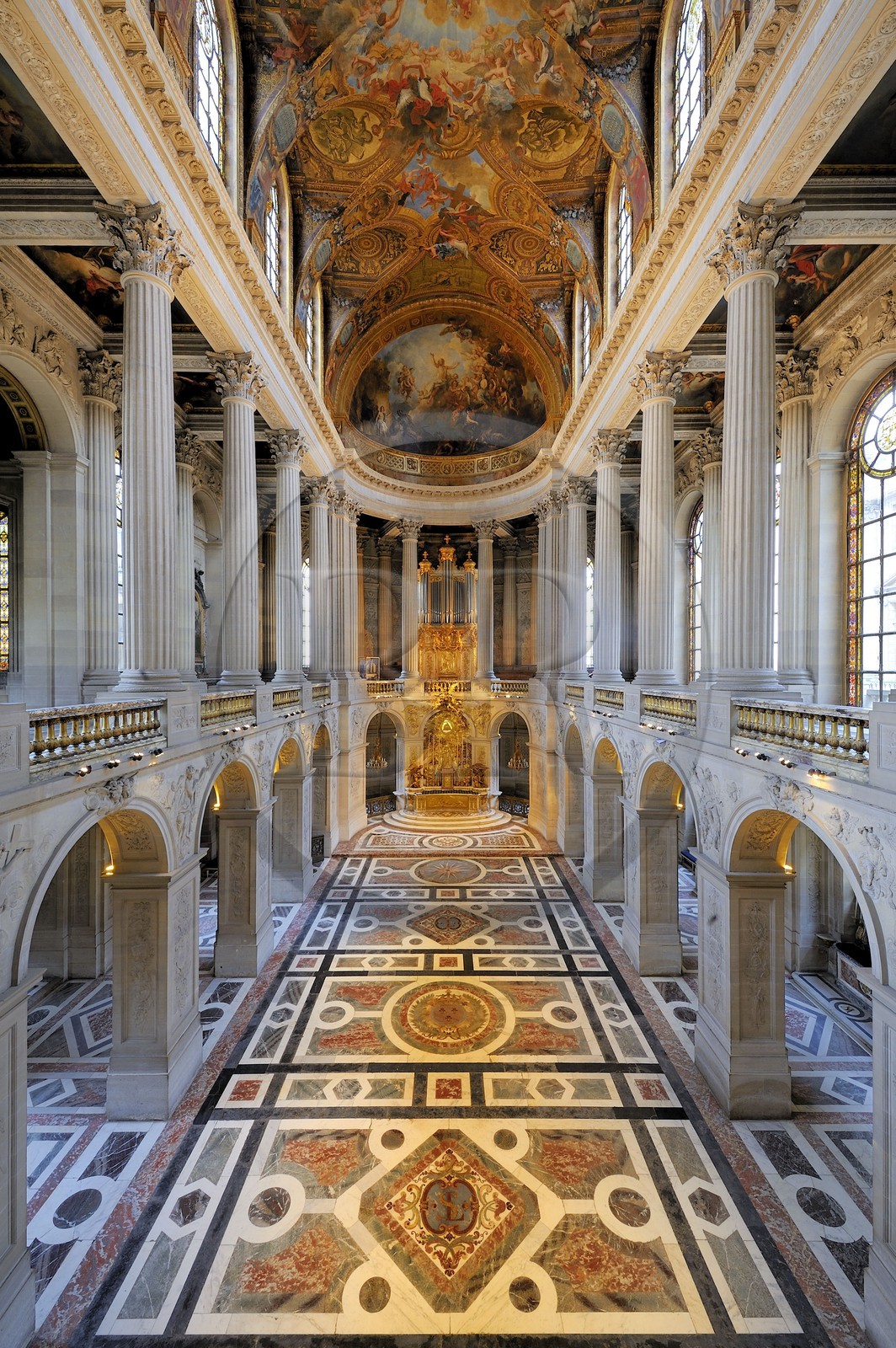 France, Yvelines (78), château de Versailles, classé Patrimoine Mondial de l'UNESCO, la Chapelle Royale, encore utilisée pour des concerts