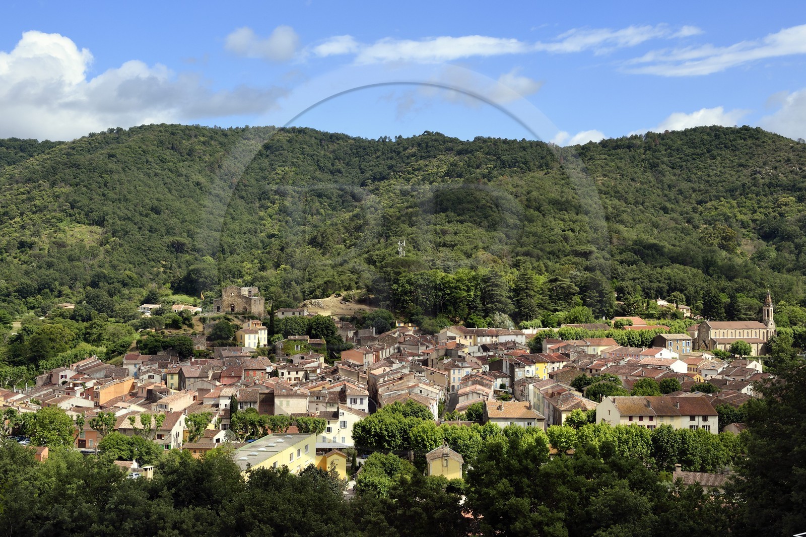 France, Var (83), Massif des Maures, le village de Collobrières