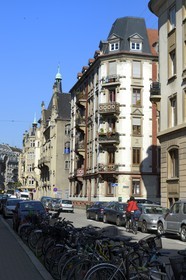 France, Bas-Rhin (67), Strasbourg, quartier de la Neustadt datant de la periode allemande, immeubles rue Sellenick
