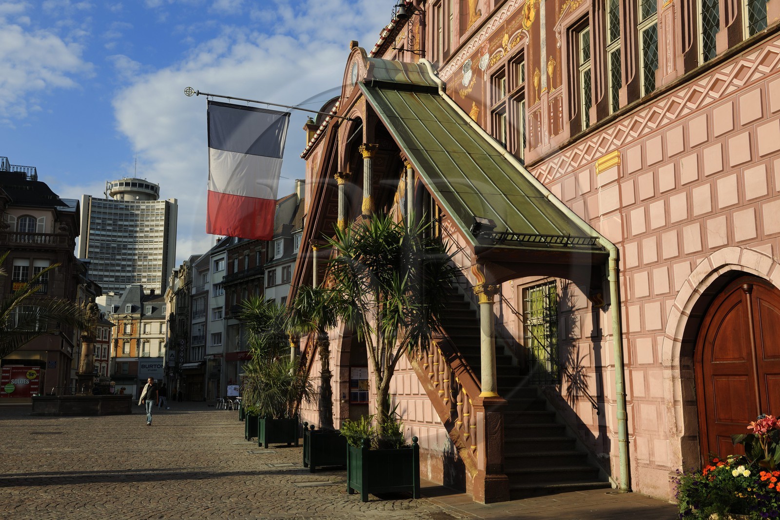 France, Haut-Rhin (68), Mulhouse, place de la Reunion, l'Hôtel de Ville et musée historique
