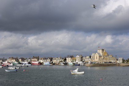 France, Manche, Val de Saire, Barfleur, labelled Les Plus Beaux Villages de France (The Most Beautiful Villages of France), the port