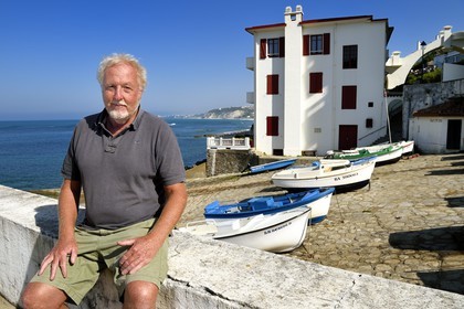 France, Pyrénées-Atlantiques (64), la côte du Pays-Basque, Guéthary, le journaliste, écrivain et réalisateur Alain Gardinier