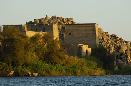 Egypte, Haute-Egypte, Nubie, vallée du Nil, Assouan, île d'Agilka, Philae classé Patrimoine Mondial de l'UNESCO, le temple d'Isis