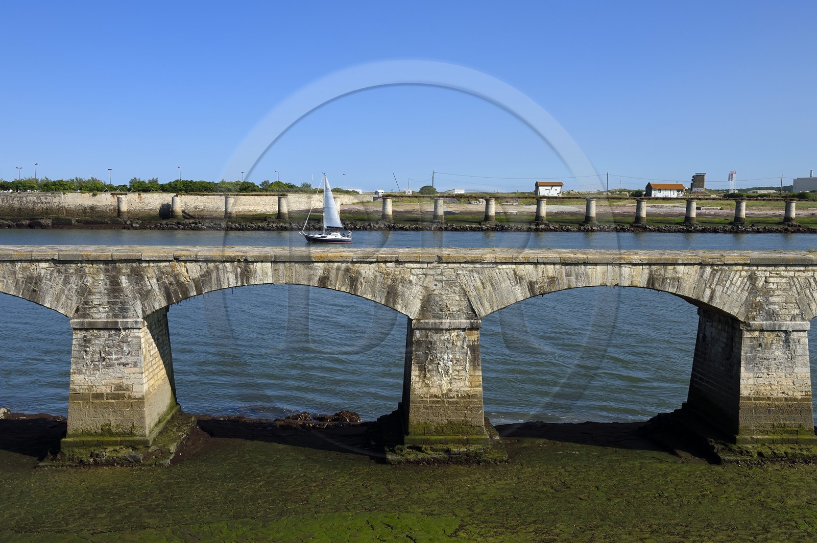 France, Pyrénées-Atlantiques (64), Pays-Basque, Anglet, embouchure de l'Adour qui est l'accès à la mer du port de Bayonne