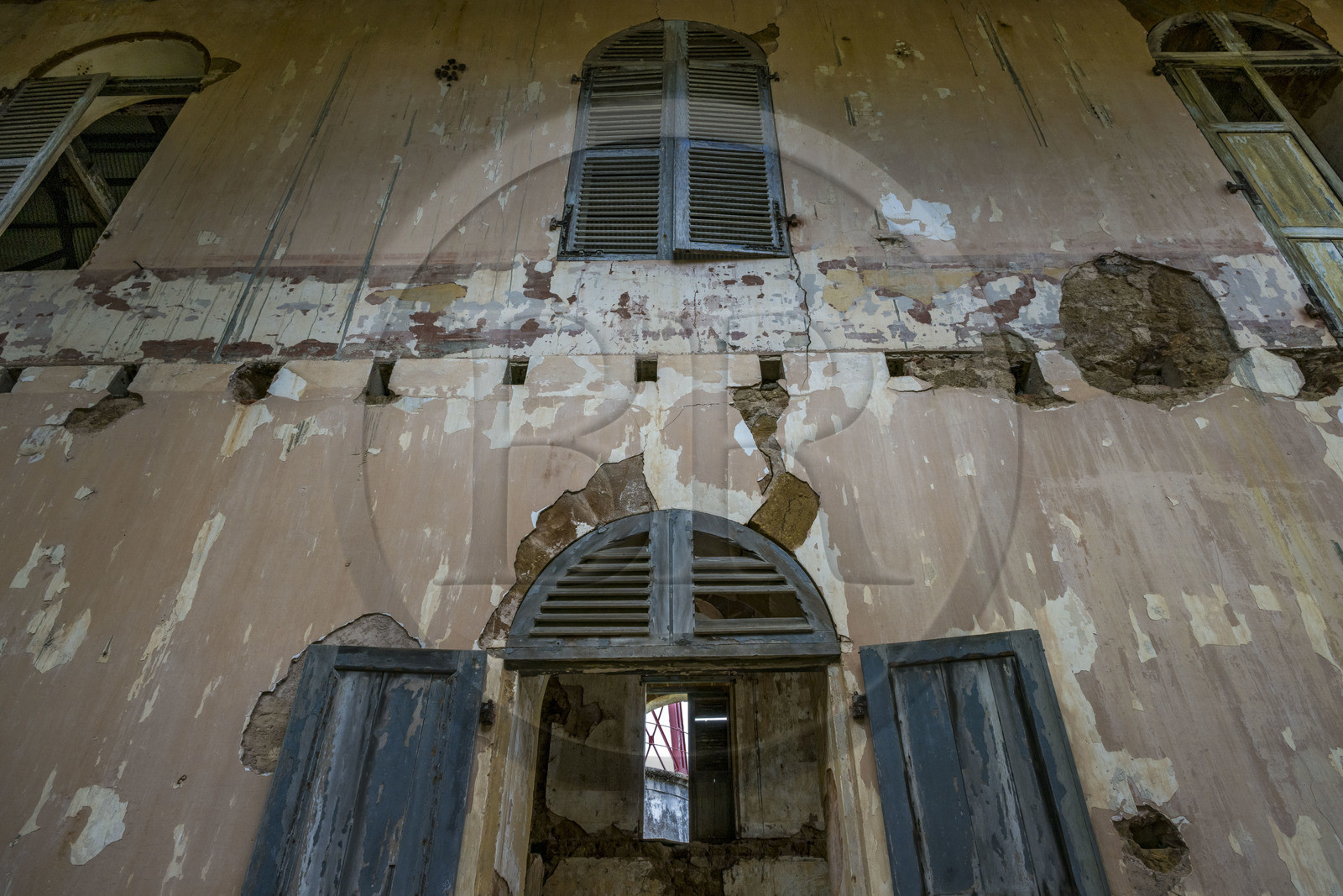 France, French Guiana, Kourou, Salvation Islands (Iles du Salut), Royal Island, ruins of the penal colony former hospital