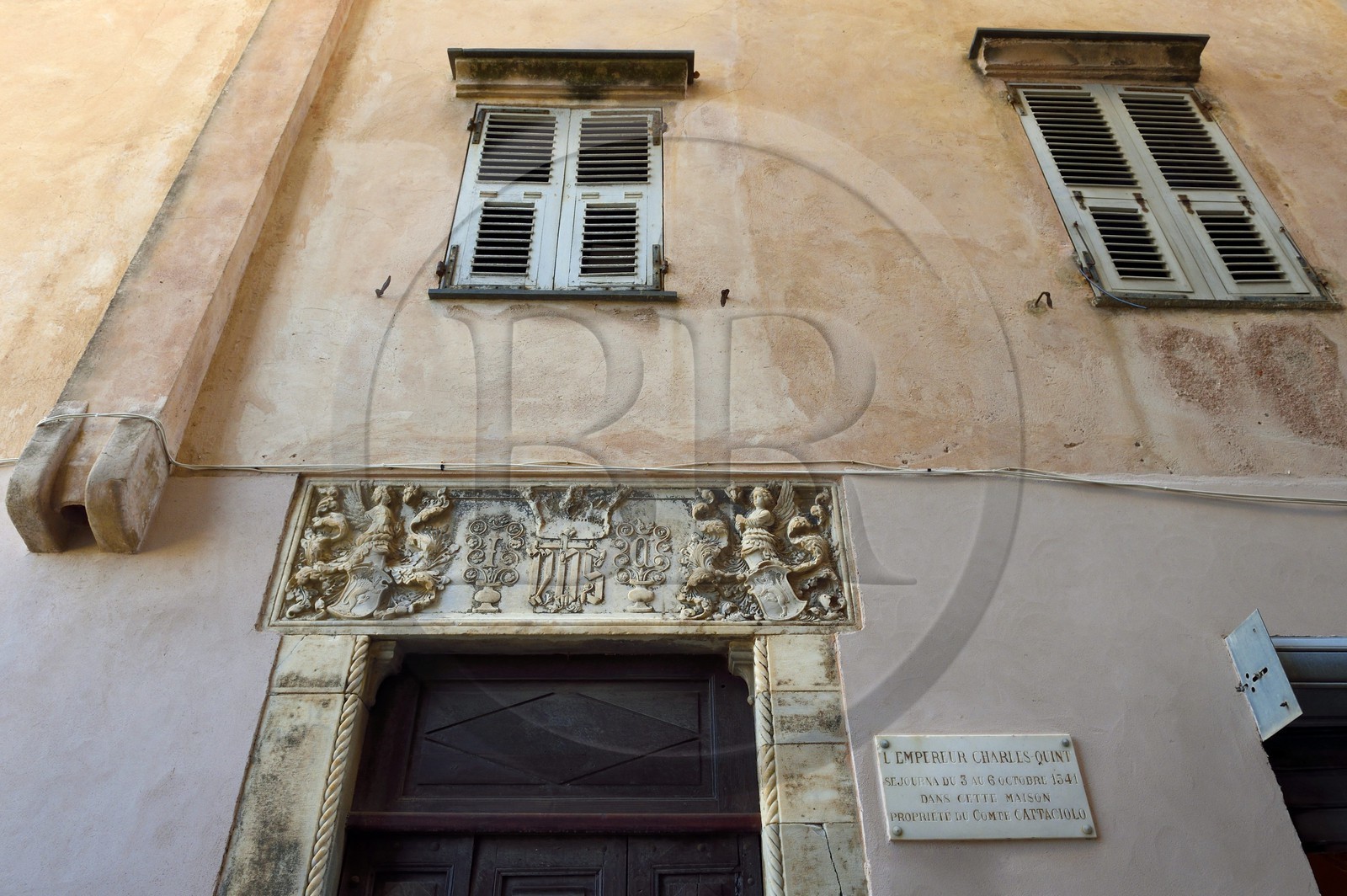 France, Corse du Sud, Bonifacio, Upper Town, rue Longue, house that hosts Napoleon Bonaparte in 1793