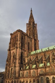 France, Bas-Rhin (67), Strasbourg, vieille ville classée au Patrimoine Mondial de l'UNESCO, la cathédrale Notre-Dame