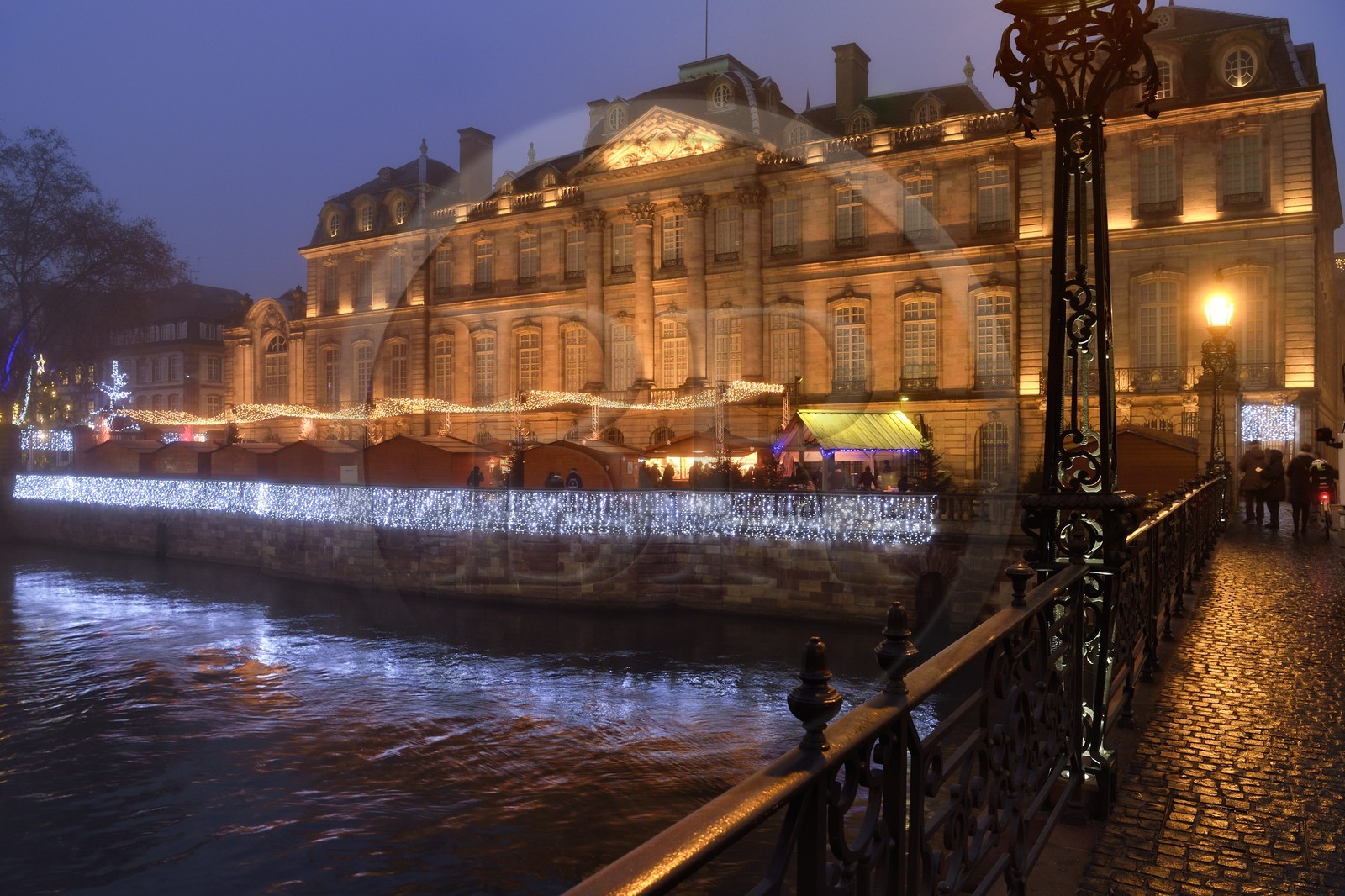 France, Bas Rhin, Strasbourg, Rohans Palace at the Ill River banks, It now houses three museums, the Museum of Decorative Arts, the Museum of Fine Arts and the Archaeological Museum