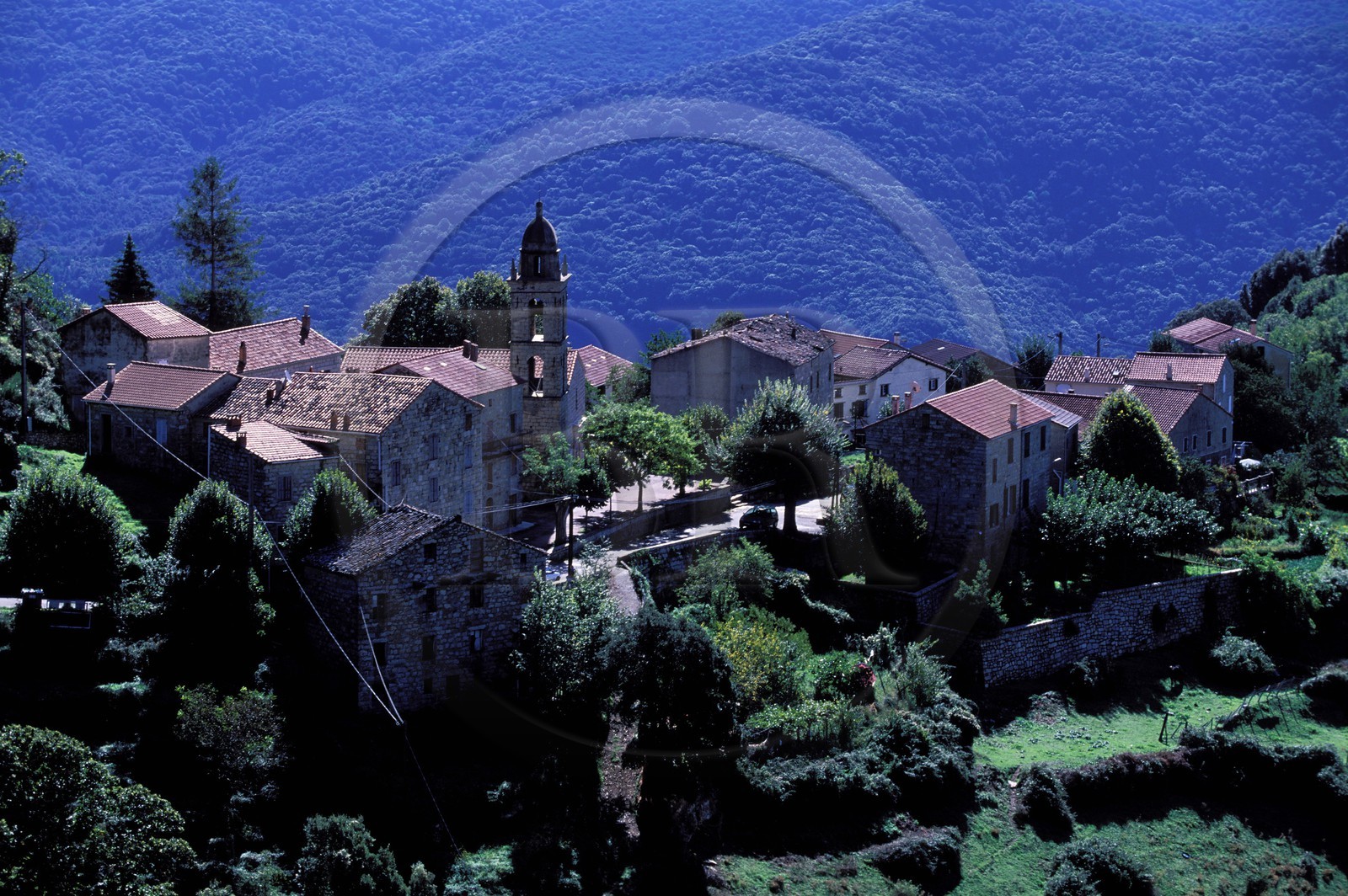 France, Corse-du-Sud (2A), village perché de Méla dans l' Alta-Rocca