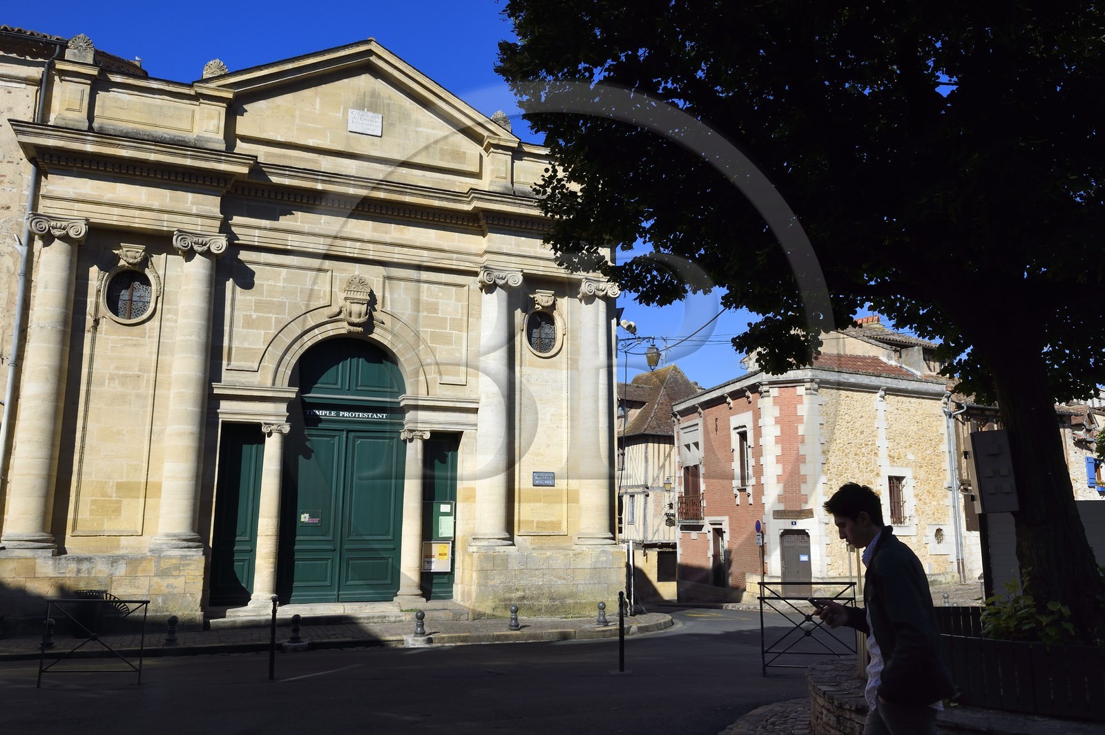 France, Dordogne (24), Périgord Pourpre, Bergerac, le Grand Temple protestant place du Docteur Cayla