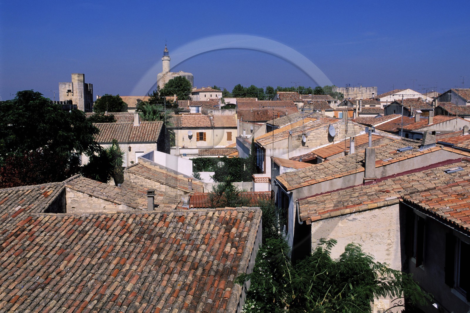 France, Gard (30), Aigues-Mortes, la vieille ville dominée par la Tour Constance