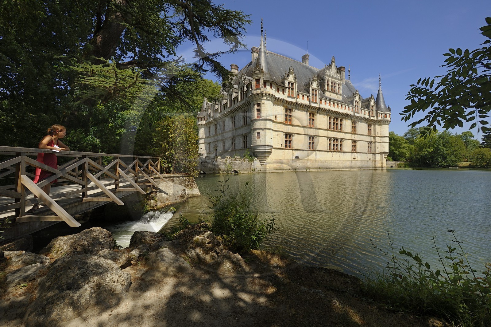 France, Indre-et-Loire (37), Vallée de la Loire classée Patrimoine Mondial de l' UNESCO, château d' Azay-le-Rideau