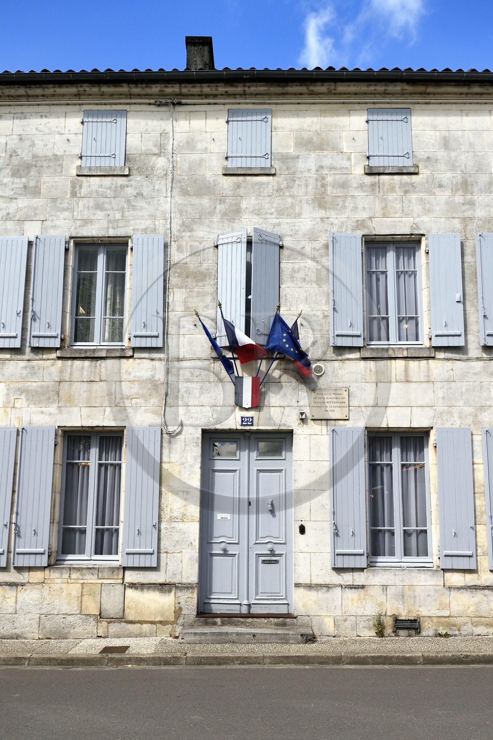 France, Charente, Jarnac, birthplace of president Francois Mitterrand located 22 rue Abel Guy