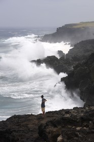 France, île de la Réunion, pointe de Bretagne (ou au sel), tempête sur la côte ouest