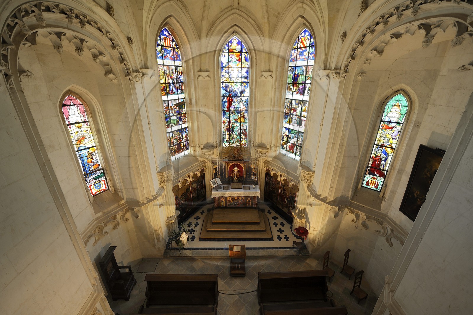 France, Loir-et-Cher (41), Vallée de la Loire classée Patrimoine Mondial de l'UNESCO, château de Chaumont-sur-Loire, la chapelle