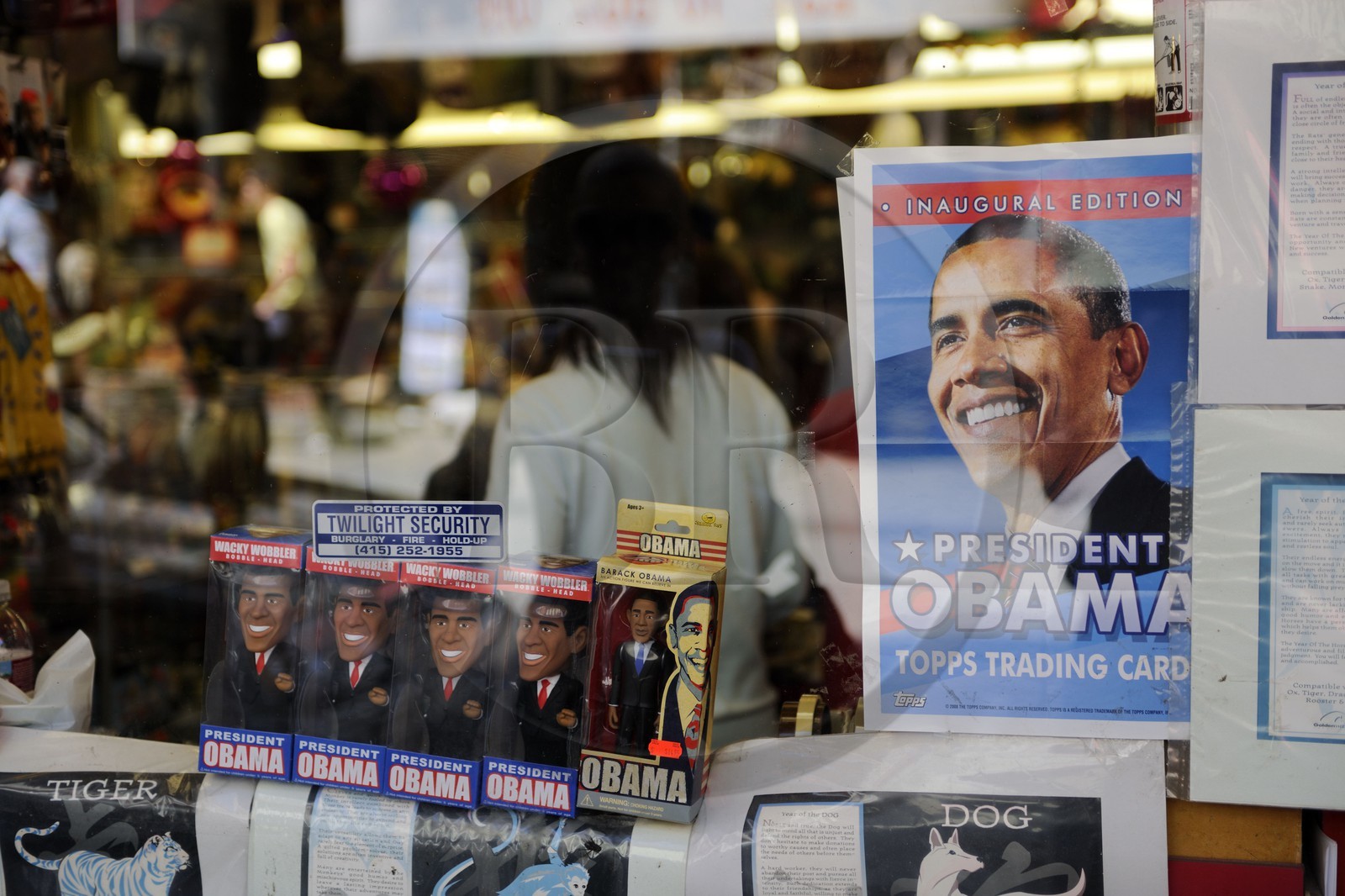 United States, California, San Francisco, Chinatown, sale of Obama souvenirs