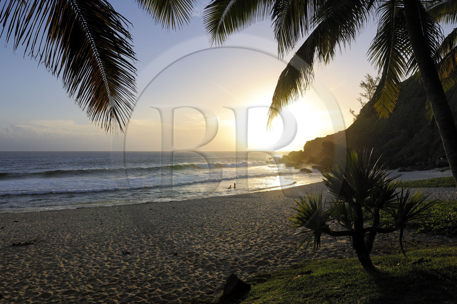 France, île de la Réunion, la côte sud, plage de Grande-Anse