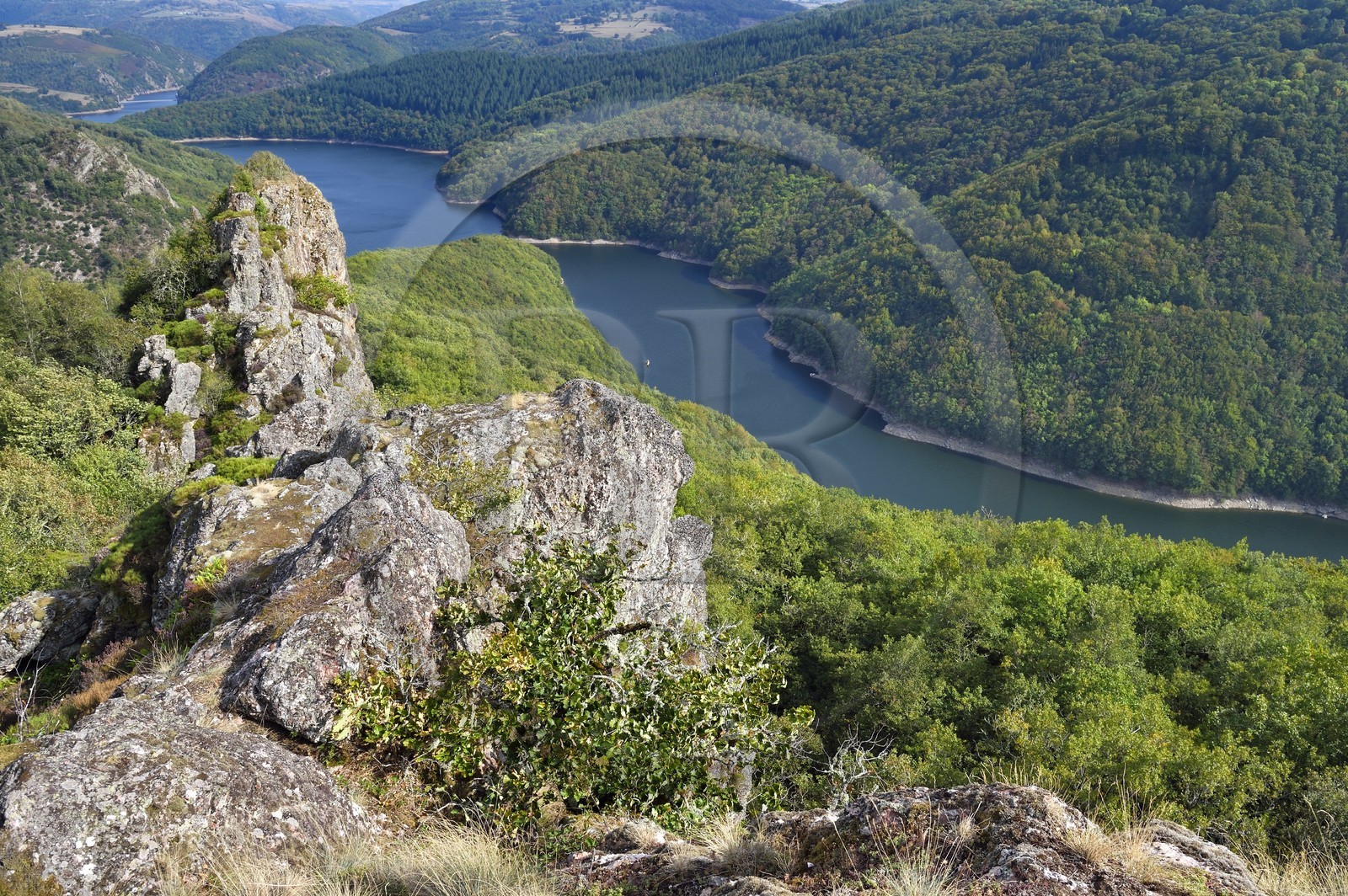 France, Cantal (15), Paulhenc, les Gorges de la Truyère au Rocher de Turlande