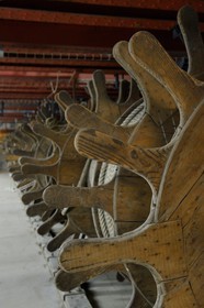 France, Paris (75), Opéra Garnier, les cabestans sous la scène au 5ème Dessous