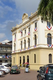 Panama, Panama City, historic town listed as World Heritage by UNESCO, Casco Antiguo (Viejo), the Ministry of Government  and Justice (ministerio de Gobierno y Justicia)