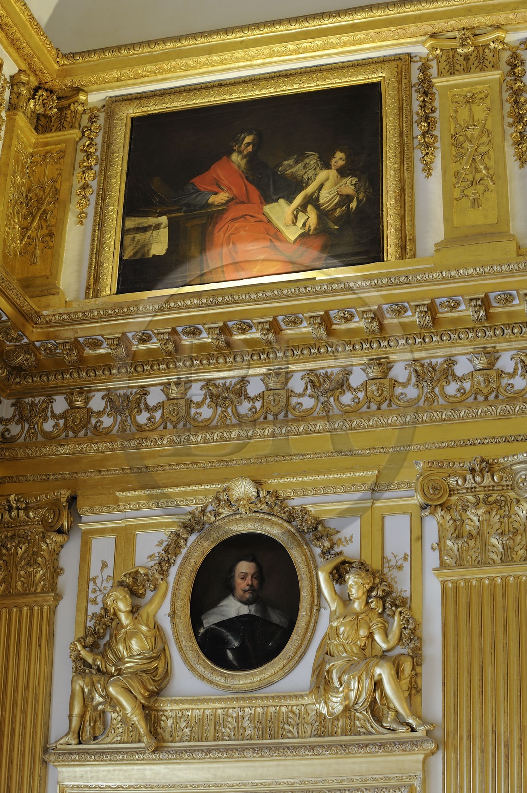 France, Yvelines (78), château de Versailles, classé Patrimoine Mondial de l'UNESCO, appartement du Roi, la chambre du Roi