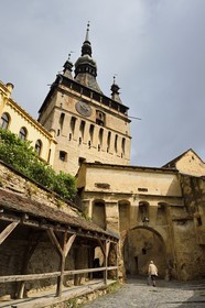 Romania, Transylvania, Sighisoara, one of the seven saxon fortified cities in Transylvania, listed as World Heritage by UNESCO, Turnul cu ceas (the clock tower)