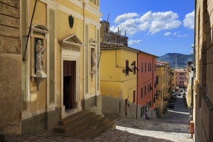 Italie, Toscane, l’Ile d’Elbe, Portoferraio, église de la Miséricorde (Reverenda Misericordia) au bas des escaliers de la Via Napoleone, Madame Mère venait y prier ainsi que Napoleon