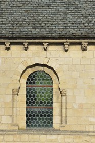 France, Calvados, Caen, the ducal castle of William the Conqueror, the Exchequer hall (salle de l'Echiquier), modillions supporting the cornice